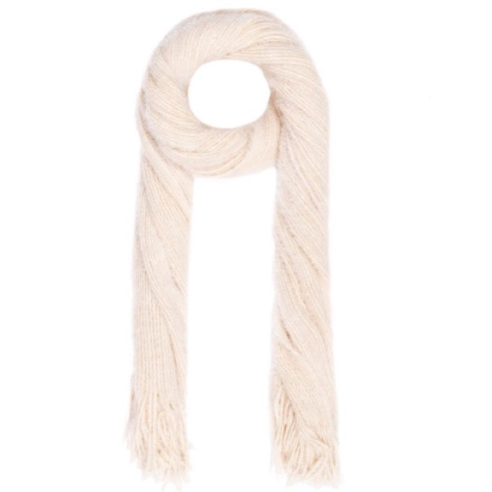 Free People Women’s Whisper Fringe Blanket Scarf Ivory NWT - Picture 5 of 6